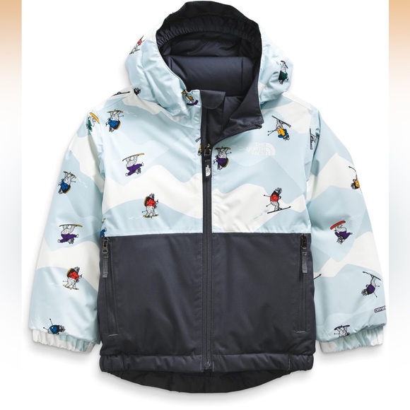 The North Face Kids' Ski Adventure Jacket - Light Blue and Dark Gray 3T